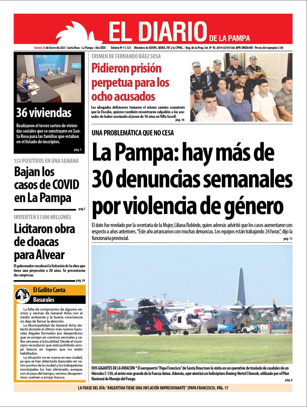 Tapa del diacutea jueves 26 de enero de 2023